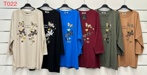 Bluzy damskie (nadwymiarowe/6szt) Bawełna